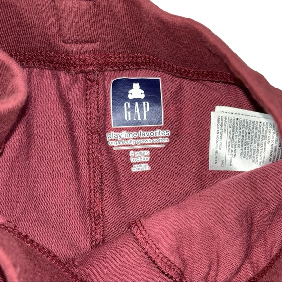 Like New GAP Firetruck Pull On Joggers Size 5 Maroon Red - Picture 6 of 12